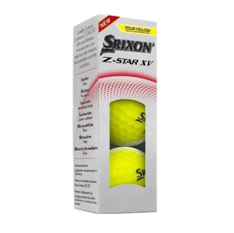 Srixon, piłki golfowe SRIXON Z-STAR XV (9-tej generacji) kolor zółty, 12 sztuk