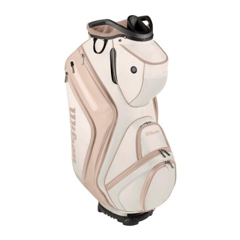 Wilson, torba golfowa Aurora (damska typ cartbag na wózek) bezowo-biała