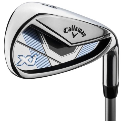 Callaway, zestaw kijów do golfa XJ-3 dla juniorów, 7 kijów z torbą na nóżkach, niebiesko-biały, grafit set