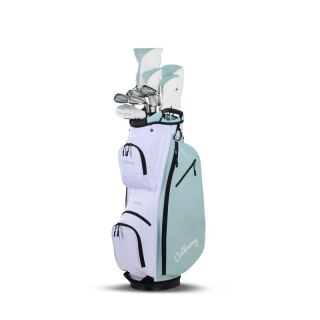 Callaway, zestaw kijów do golfa REVA 26, damski, 10 kijów z torbą cartbag kolor PEACH/SURF, grafit set