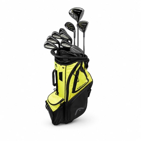 HEAD GOLF, zestaw 11 kijów do golfa na grafitowych szaftach z torbą, 12 elementów, golfista praworęczny