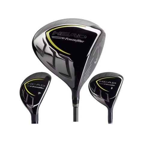 HEAD GOLF, zestaw 11 kijów do golfa na grafitowych szaftach z torbą, 12 elementów, golfista praworęczny