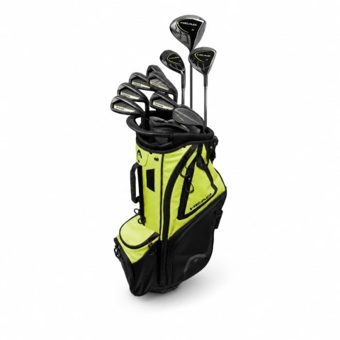 HEAD GOLF, zestaw 11 kijów do golfa na stalowych szaftach z torbą, 12 elementów, golfista praworęczny