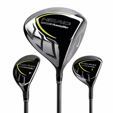 HEAD GOLF, zestaw 11 kijów do golfa na stalowych szaftach z torbą, 12 elementów, golfista praworęczny