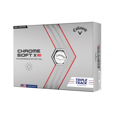 Callaway, piłki golfowe CHROME SOFT X LS Triple Track, 22 (białe, 12 szt.) Callaway, piłki golfowe CHROME SOFT X LS Triple Track, 22 (białe, 12 szt.)