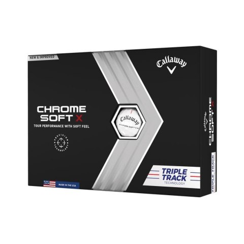 Callaway, piłki golfowe CHROME SOFT X Triple Track, 22 (białe, 12 szt.) Callaway, piłki golfowe CHROME SOFT X Triple Track, 22 (białe, 12 szt.)