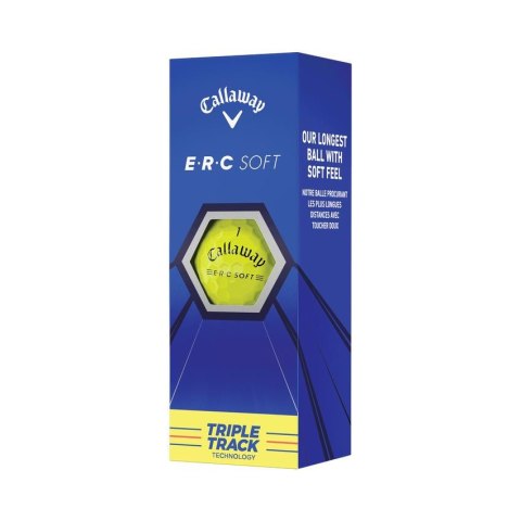 Callaway, piłki golfowe ERC SOFT Triple Track (żółte, 3 szt.) Callaway, piłki golfowe ERC SOFT Triple Track (żółte, 3 szt.)