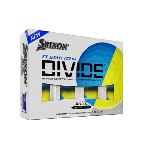 SRIXON, piłki golfowe Q-STAR TOUR DIVIDE (żółto-niebieskie mat, 12 szt) SRIXON, piłki golfowe Q-STAR TOUR DIVIDE (żółto-niebieskie mat, 12 szt)