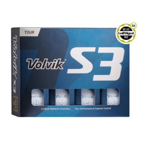VOLVIK, piłki golfowe TOUR S3 (białe, 12 szt.) VOLVIK, piłki golfowe TOUR S3 (białe, 12 szt.)
