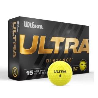 Wilson, piłki golfowe ULTRA Distance, model 2023, (żółte, 15 szt.)