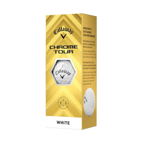 Callaway, piłki golfowe Chrome Tour 2024 (białe, 3 szt.) Callaway, piłki golfowe Chrome Tour 2024 (białe, 3 szt.)