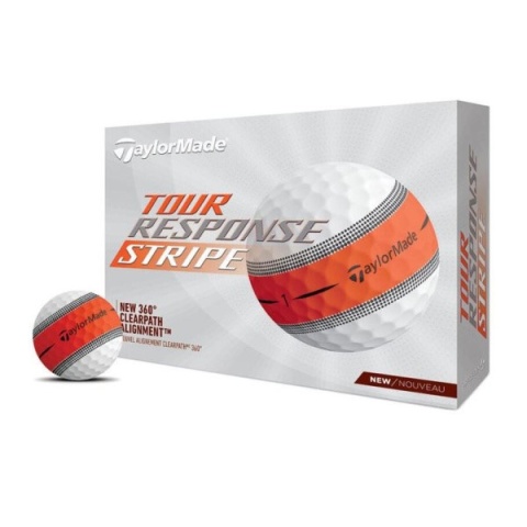 TAYLOR MADE, piłki golfowe Tour Response Stripe (biało-pomarańczowe, 12 szt.) TAYLOR MADE, piłki golfowe Tour Response Stripe (biało-pomarańczowe, 12 szt.)