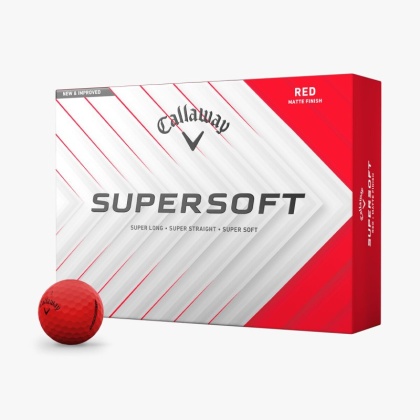 Callaway, piłki golfowe SUPERSOFT 2025 (czerwony mat, 12 szt.)