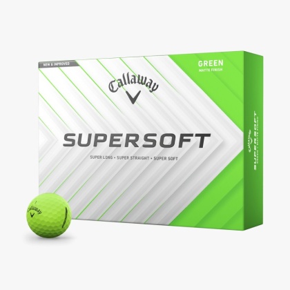 Callaway, piłki golfowe SUPERSOFT 2025 (zielony mat, 12 szt.)