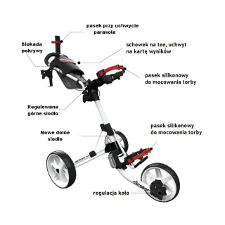 Clicgear, manualny wózek golfowy Model 4.0 (srebrny mat)