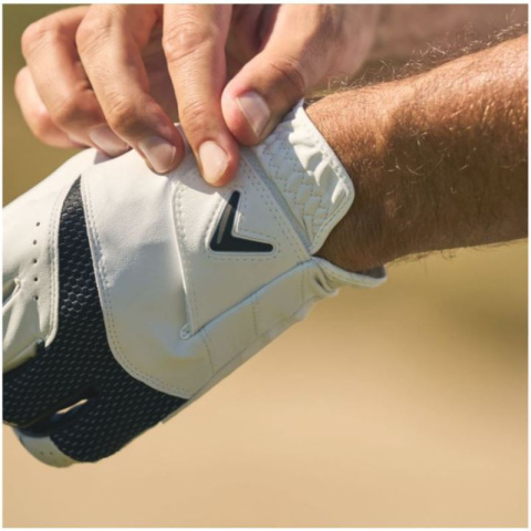 Callaway, rękawice golfowe Weather Spann MLH, mod.23 (2-pak, sztuczna skóra, biała, rozm. ML)